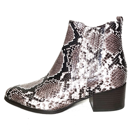 BLONDO Vella Snakeskin Waterproof Brown Ankle Boots Booties size 8M - Picture 4 of 8